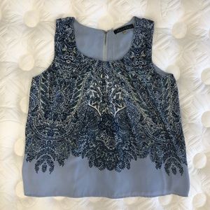 Rose and Olive Sleeveless Blouse